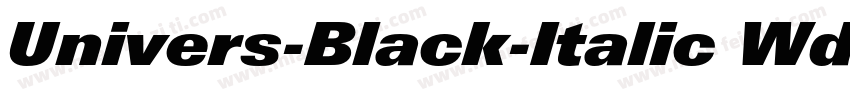 Univers-Black-Italic Wd字体转换